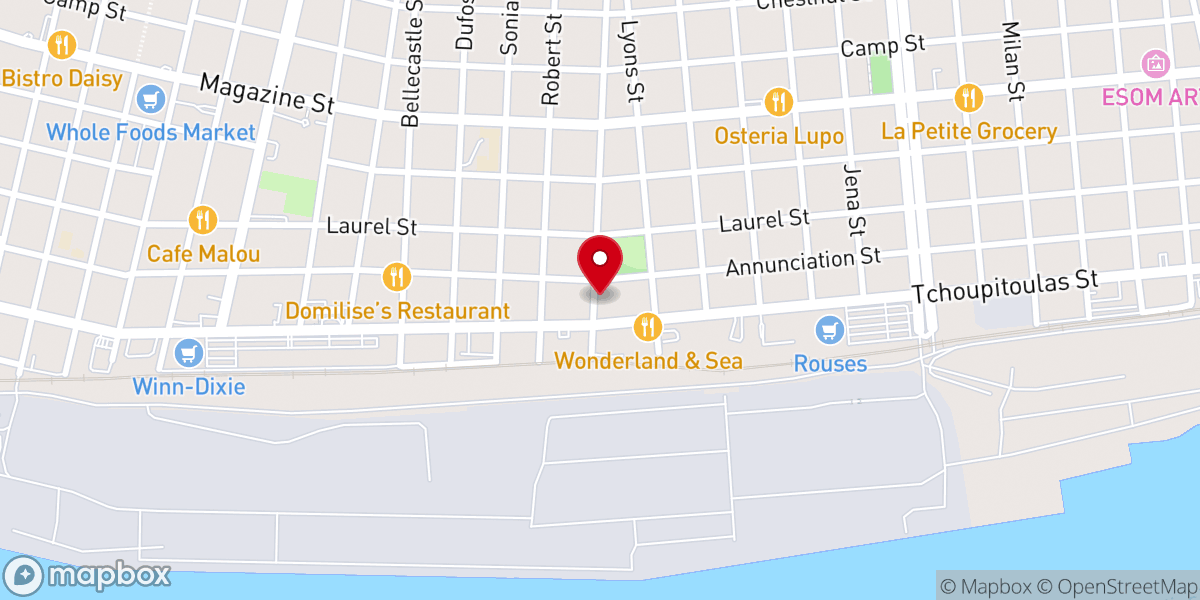 Map showing location of Beaulah Baptist Church