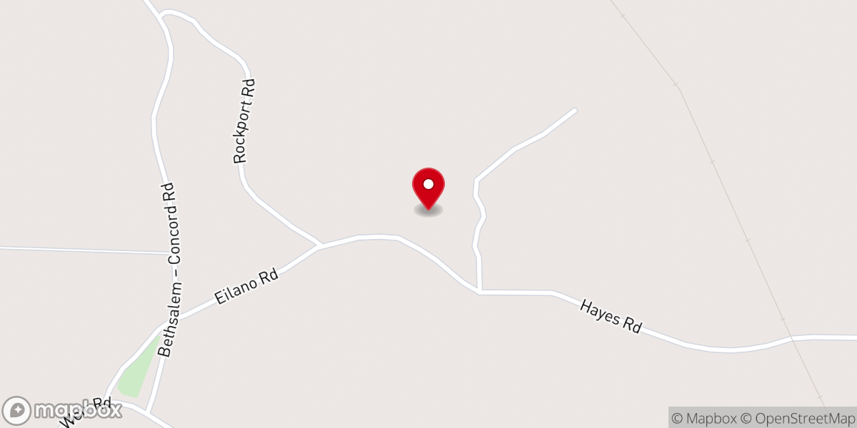 Map showing location of Rockport Church