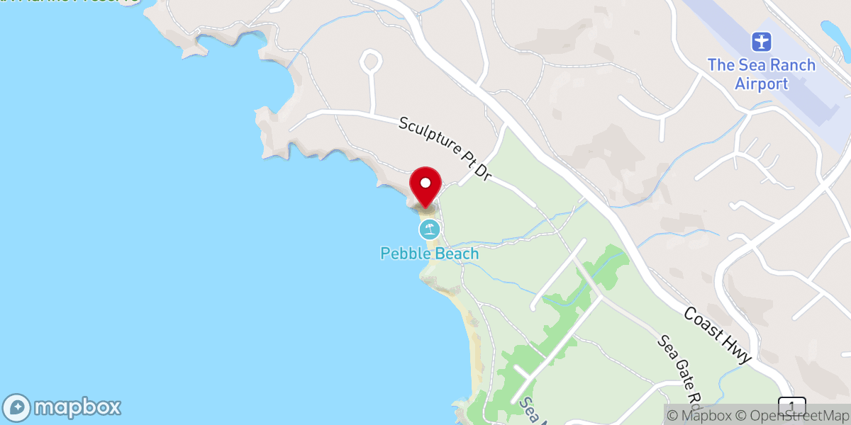 Map showing location of Pebble Beach
