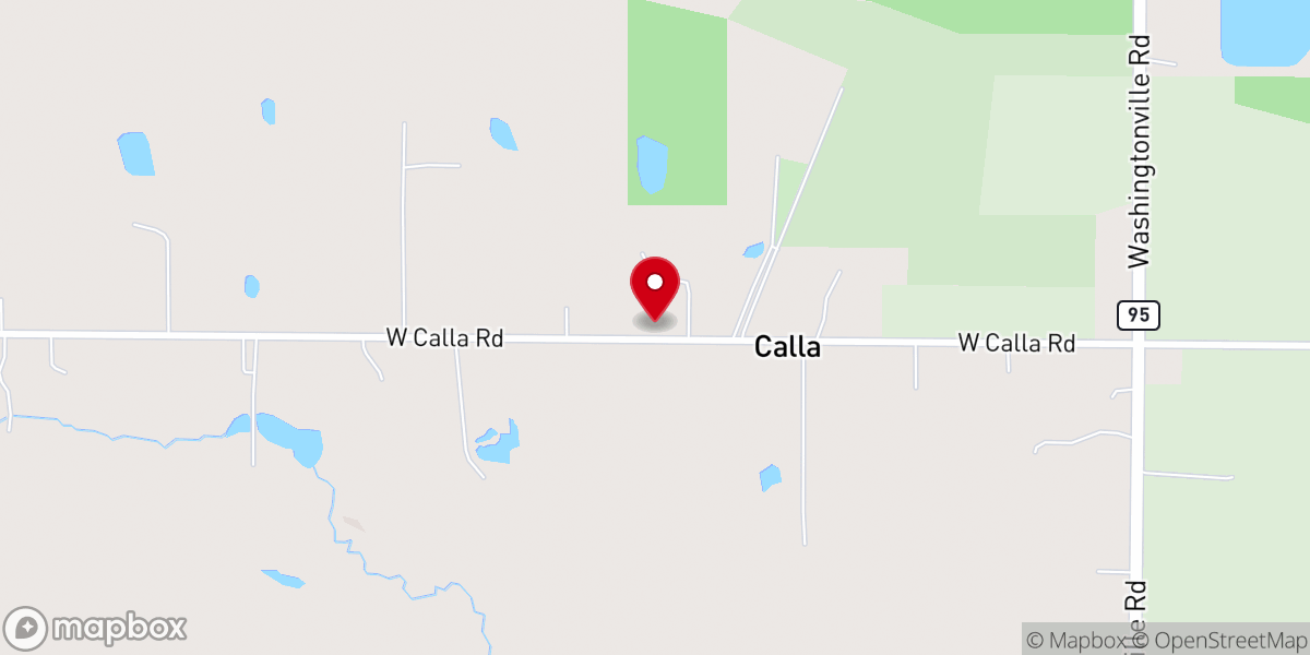Map showing location of Calla Community Church