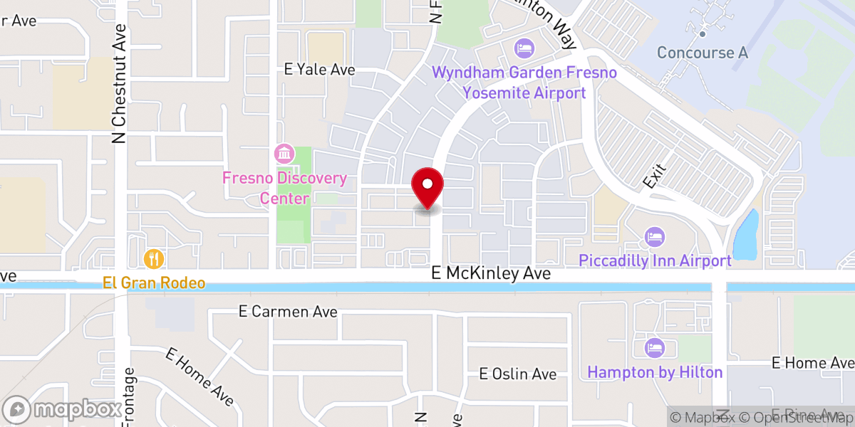 Map showing location of Victory Baptist Church