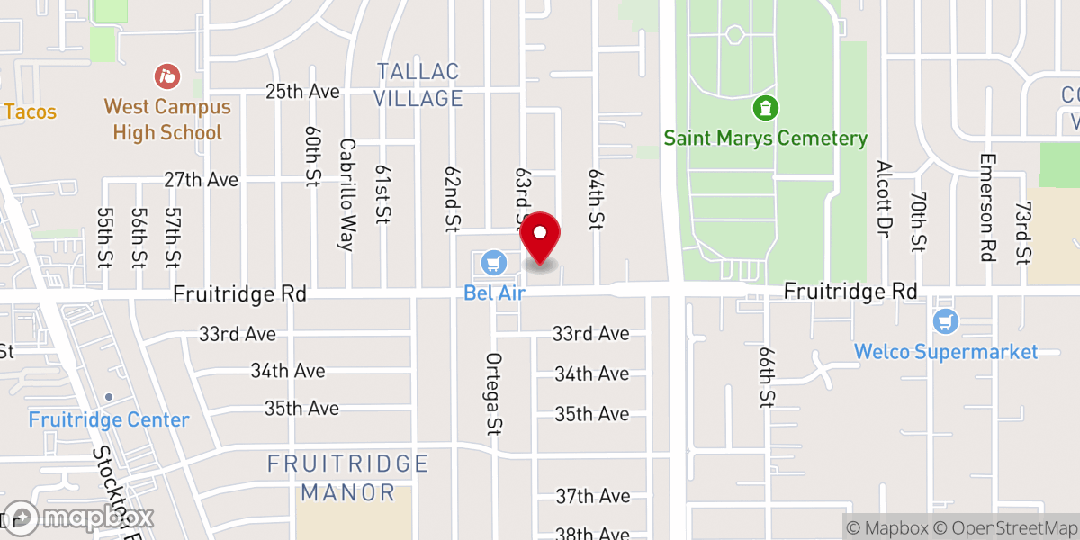 Map showing location of Greater Faith Baptist Church