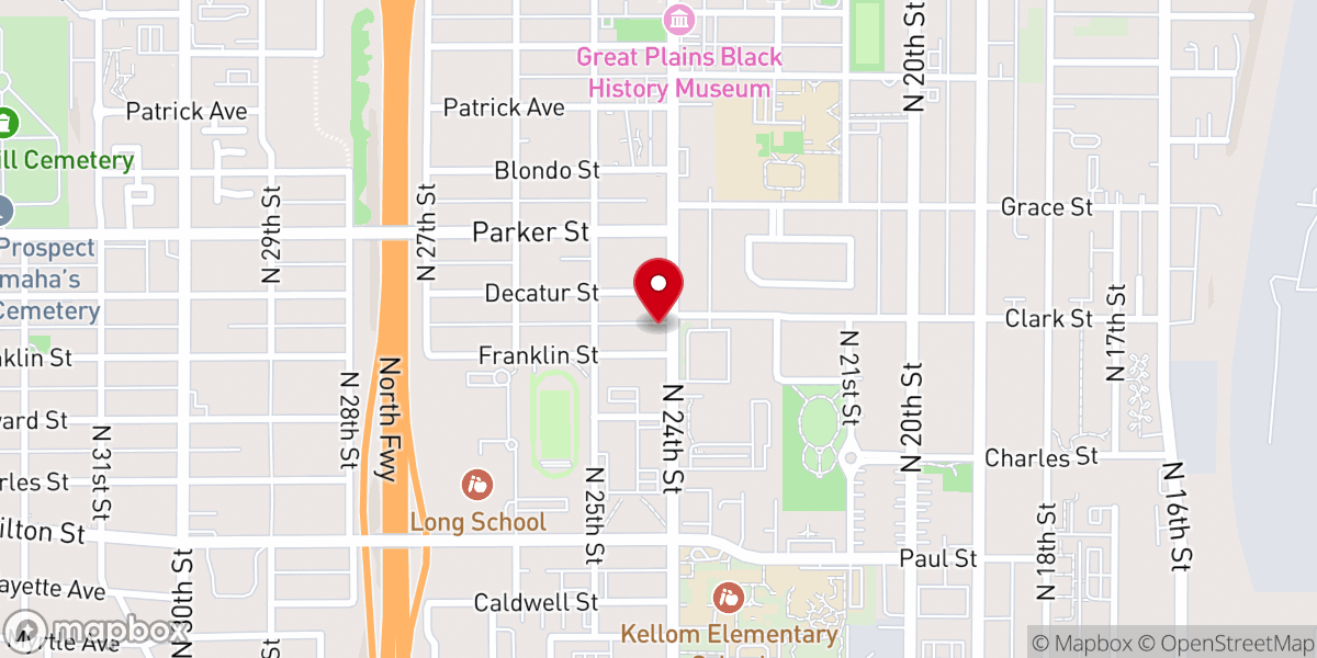 Map showing location of Gods Temple Missionary Baptist Church