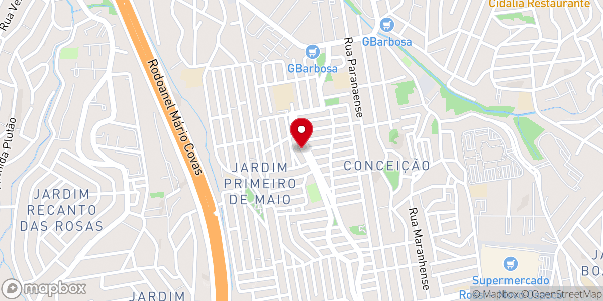 Map showing location of Igreja Evangélica Batista em Jardim Conceição