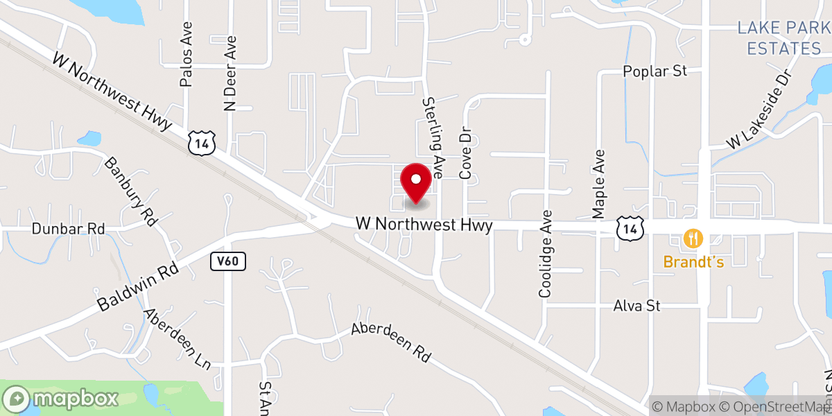 Map showing location of 뉴라이프 교회(New Life Church of Chicago)
