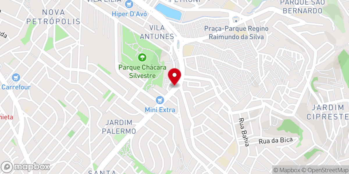 Map showing location of Assembléia de Deus Min. do Belém