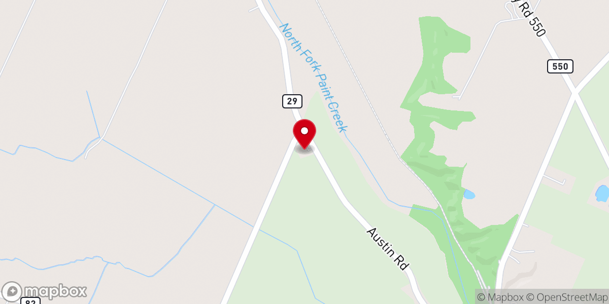 Map showing location of Austin Chapel