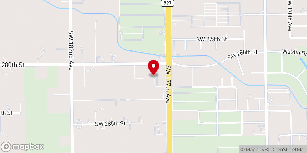Map showing location of Homestead Church of Christ