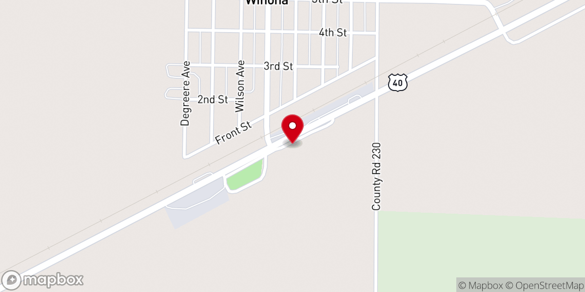 Map showing location of The Cafe in Winona