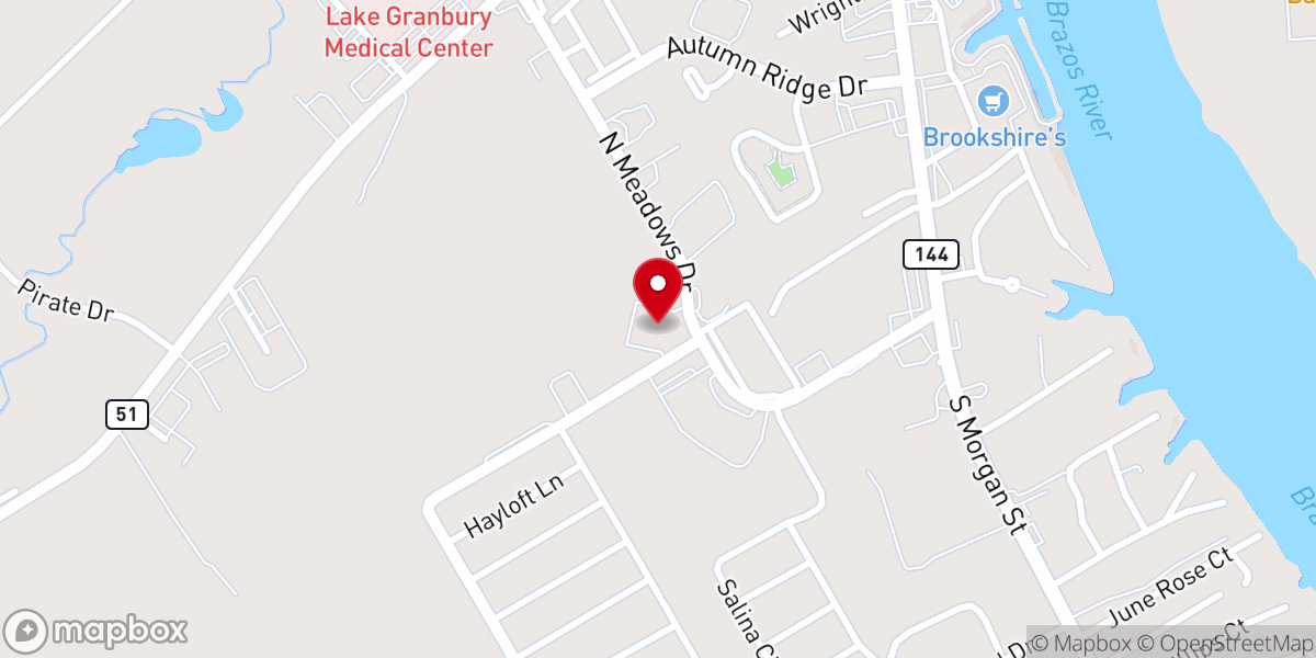 Map showing location of Our Savior Lutheran Church