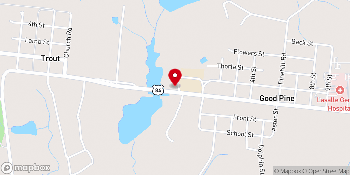 Map showing location of Trout Creek Baptist Church