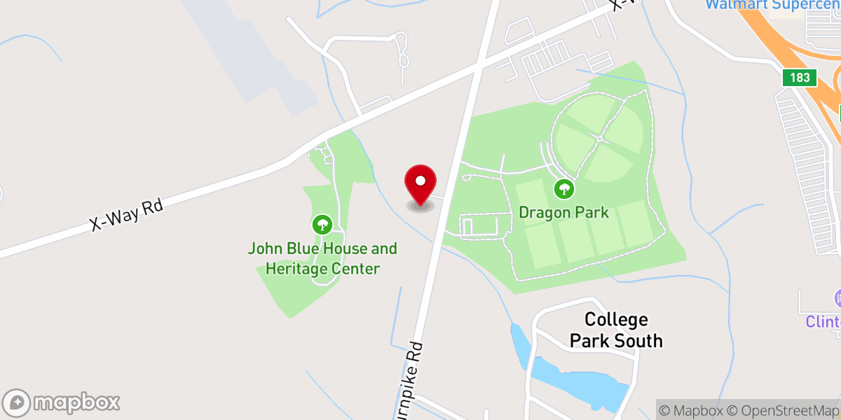 Map showing location of Word of Life Assembly of God