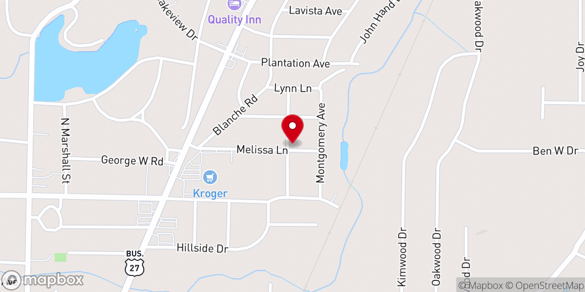 Map showing location of Faith Baptist Church