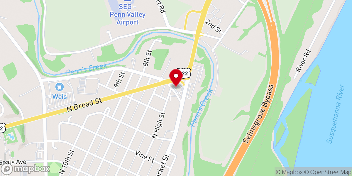 Map showing location of UPS Access Point location
