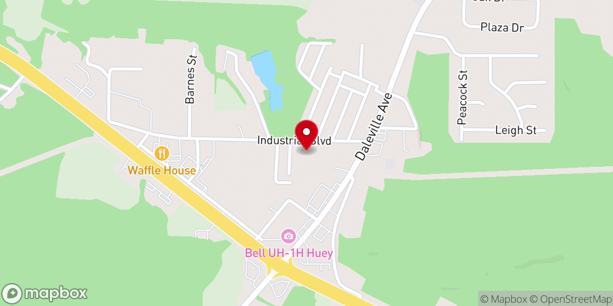 Map showing location of Daleville Church of God