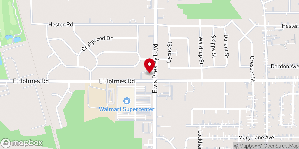 Map showing location of Faith Temple
