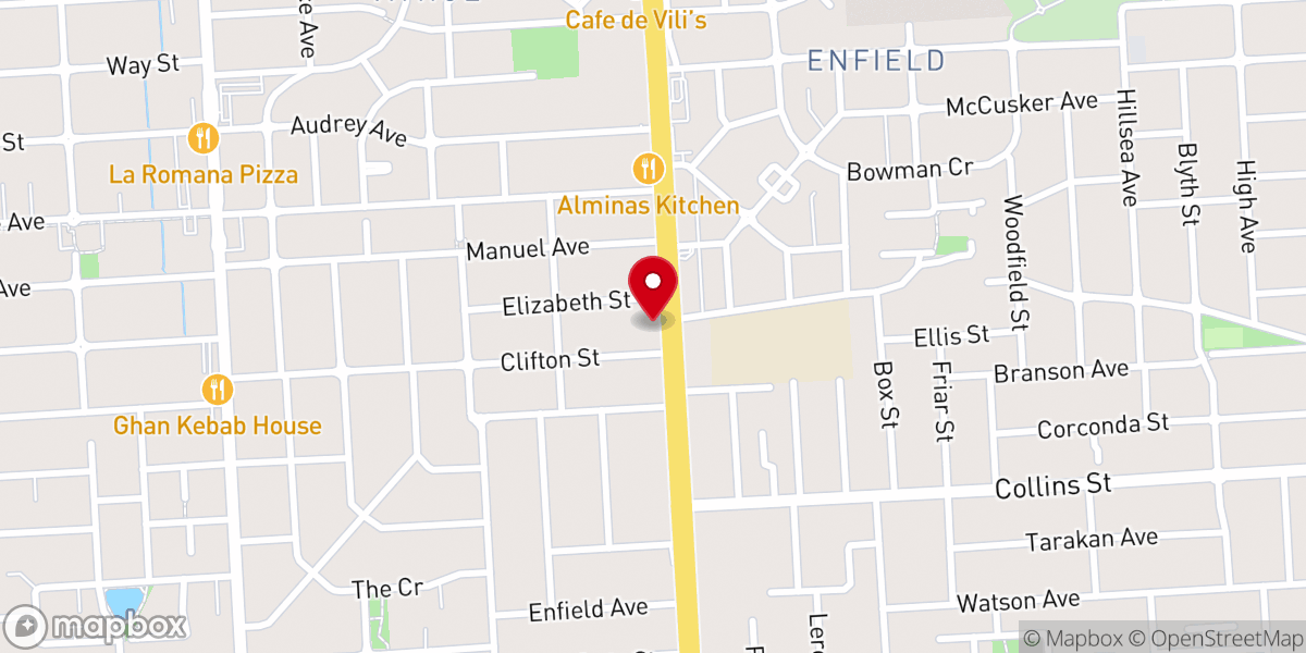 Map showing location of The Potters House Christian Church Adelaide Enfield