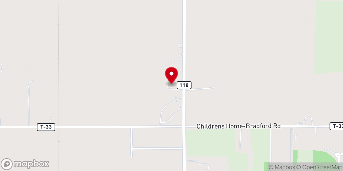 Map showing location of Church of the Nazarene