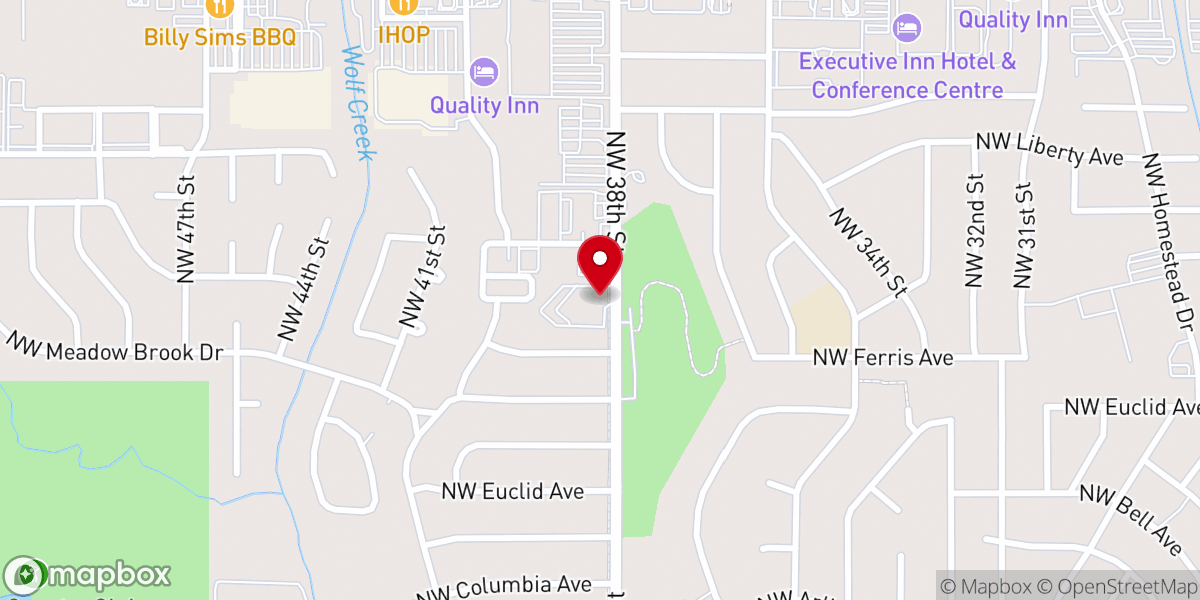 Map showing location of St. Paul's United Methodist Church