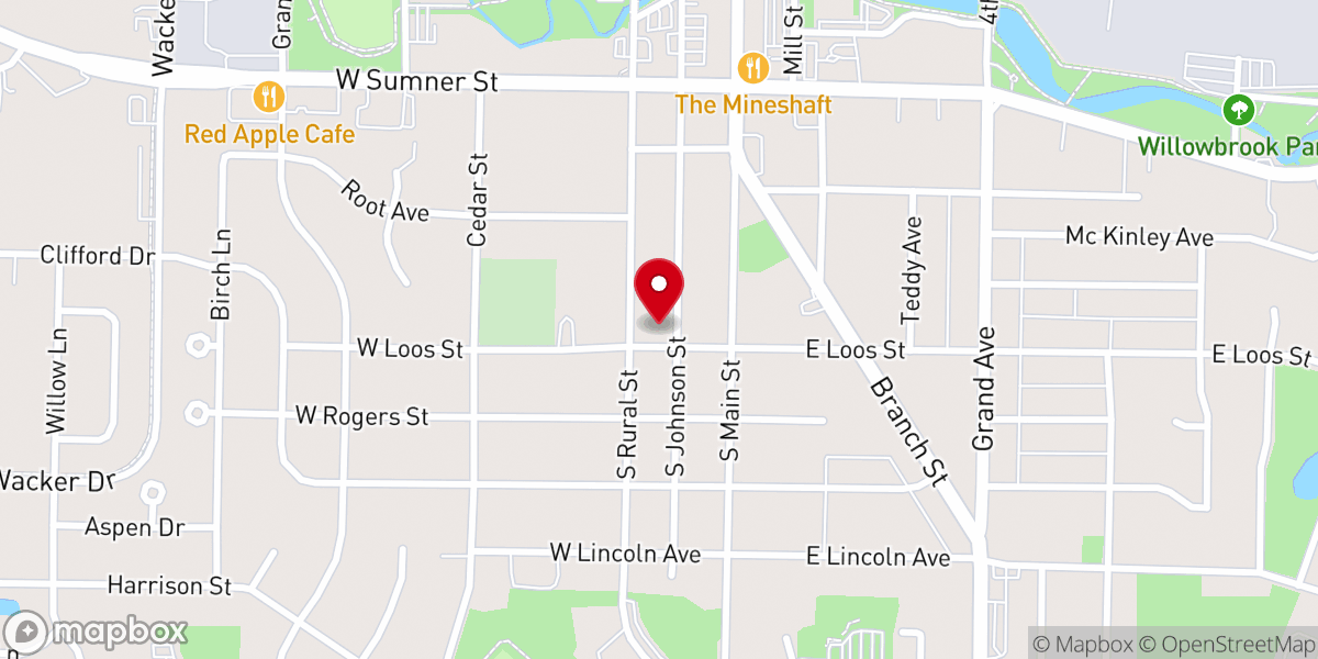 Map showing location of Hartford Tabernacle of Joy