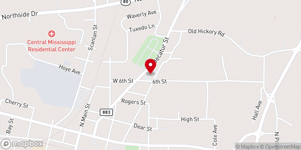 Map showing location of Newton Methodist Church