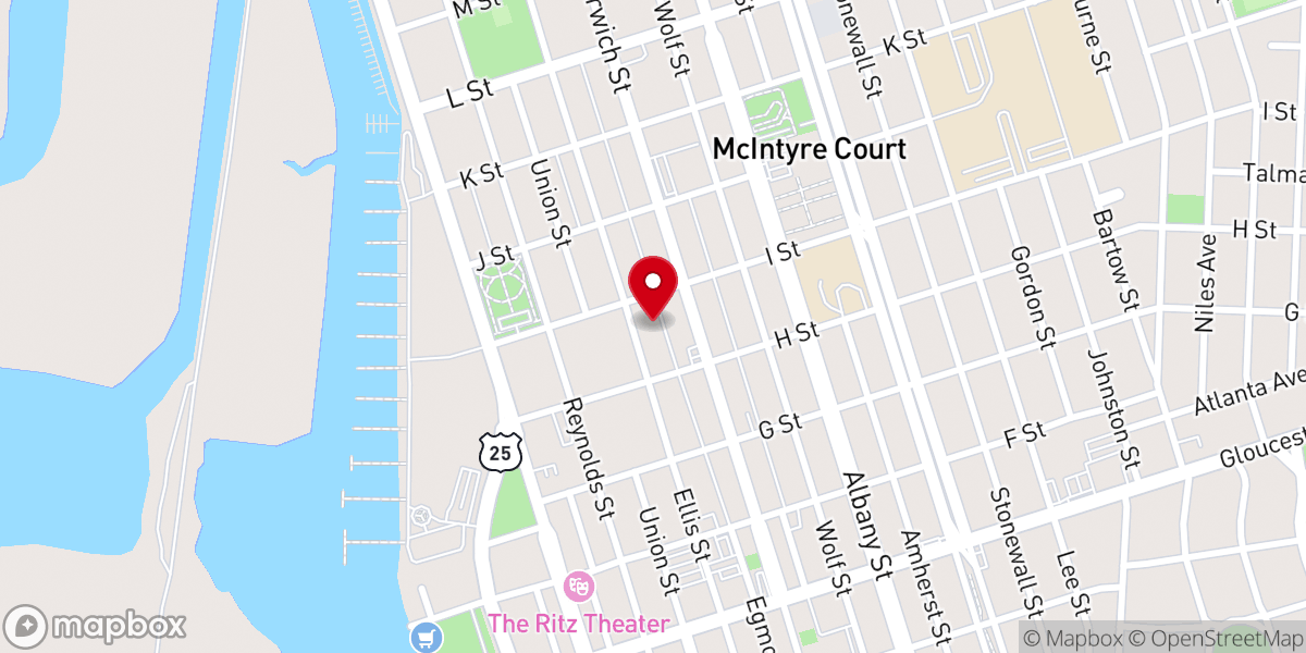 Map showing location of Redeemer Presbyterian Church