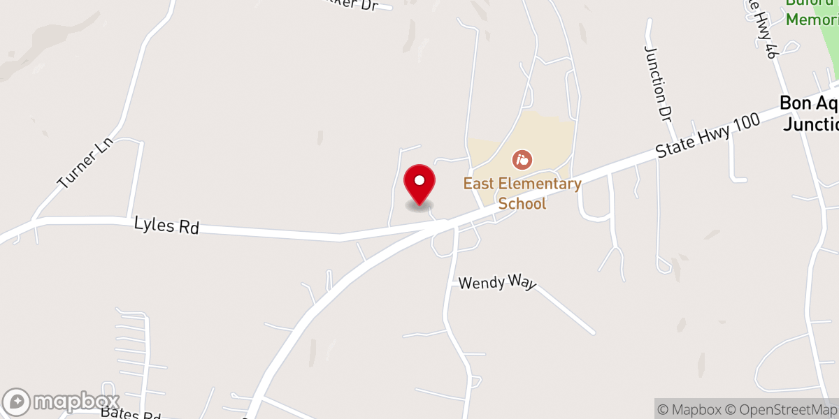 Map showing location of Lyles United Pentecostal Church