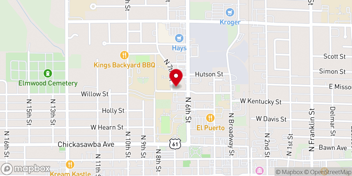 Map showing location of Bible Missionary Church