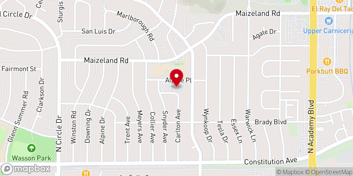 Map showing location of Saint Pauls United Methodist Church