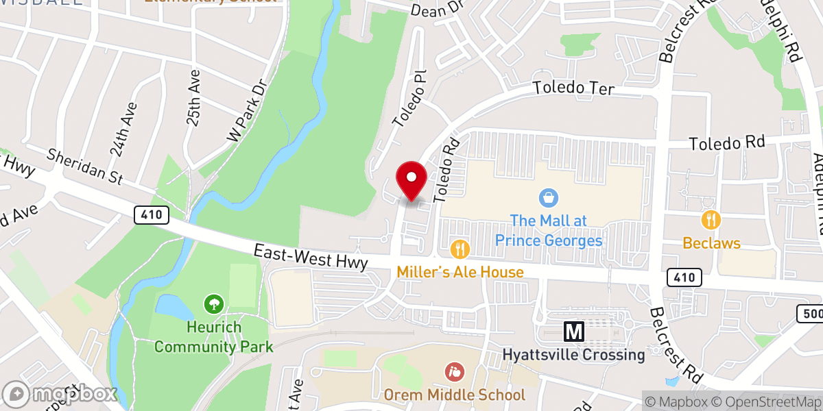 Map showing location of New Covenant Church