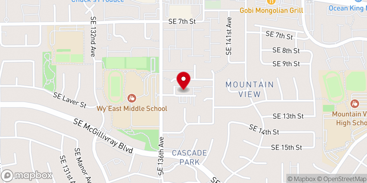 Map showing location of Cascade Park Baptist Church