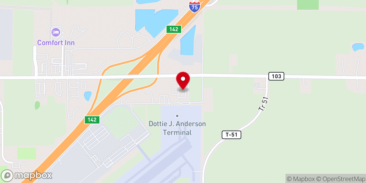 Map showing location of Nature's Finest Events Planner