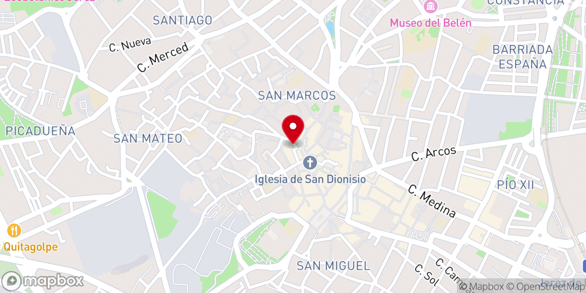 Map showing location of Museo-Tesoro de Arte Sacro Carmelita