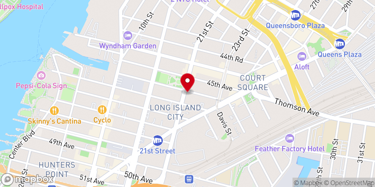Map showing location of Iglesia Ni Cristo Locale of Long Island City