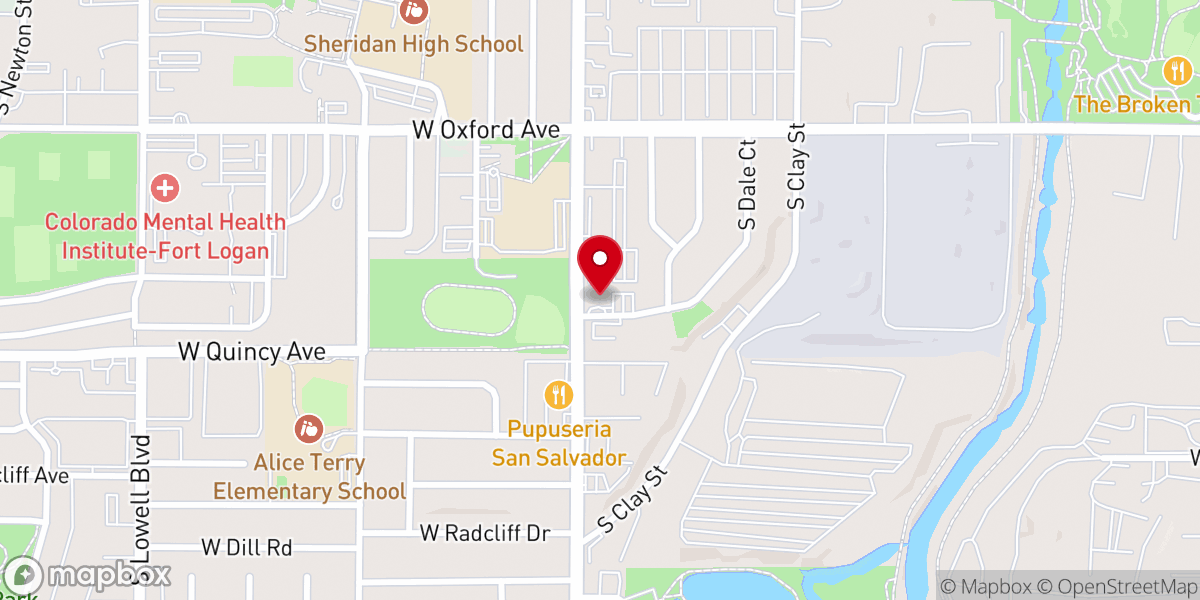 Map showing location of Faith Bible Chapel South