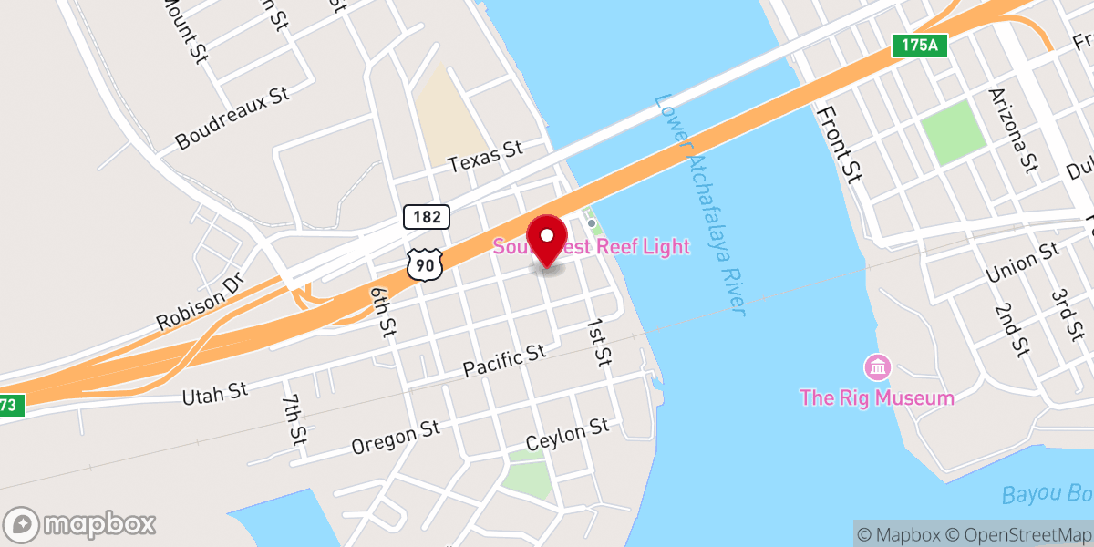 Map showing location of Twin City Gospel Temple