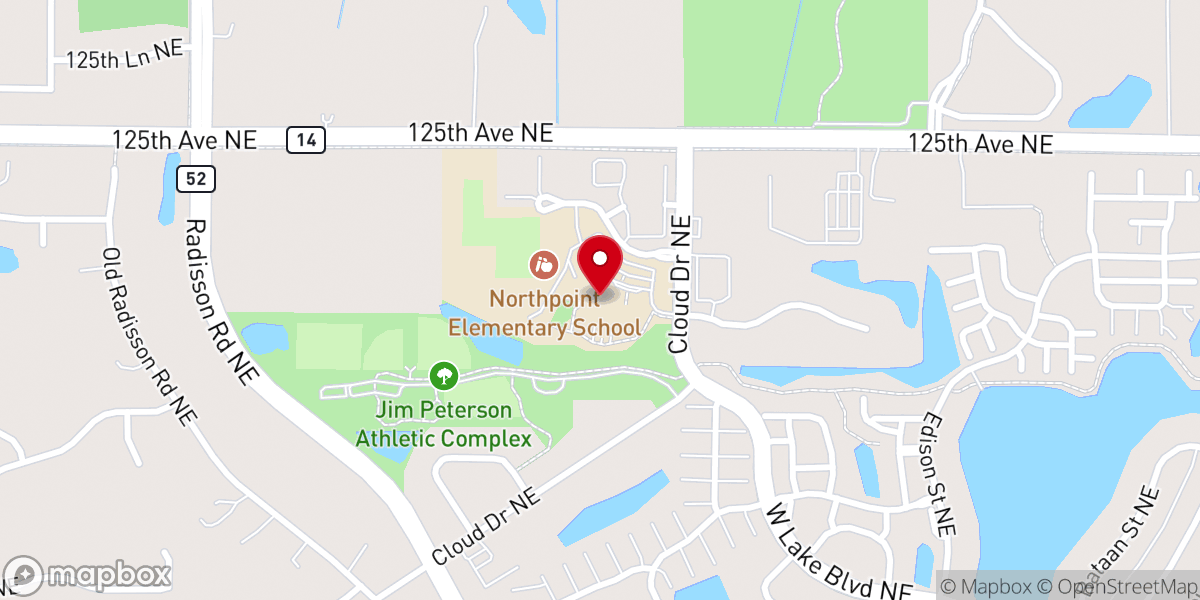 Map showing location of Cornerstone Church of Blaine