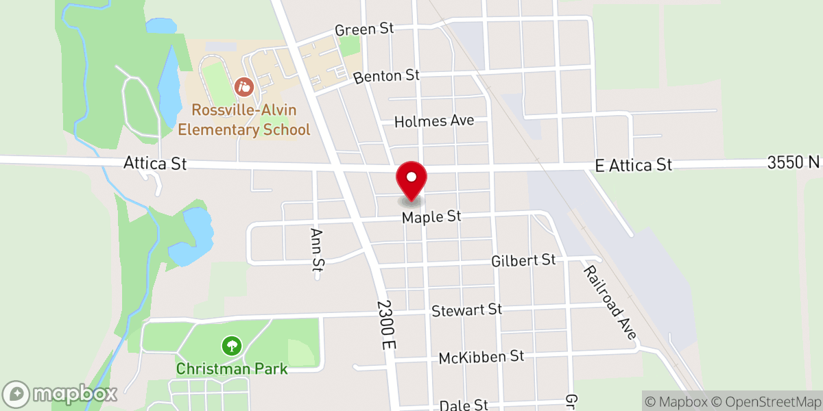 Map showing location of United Methodist Church