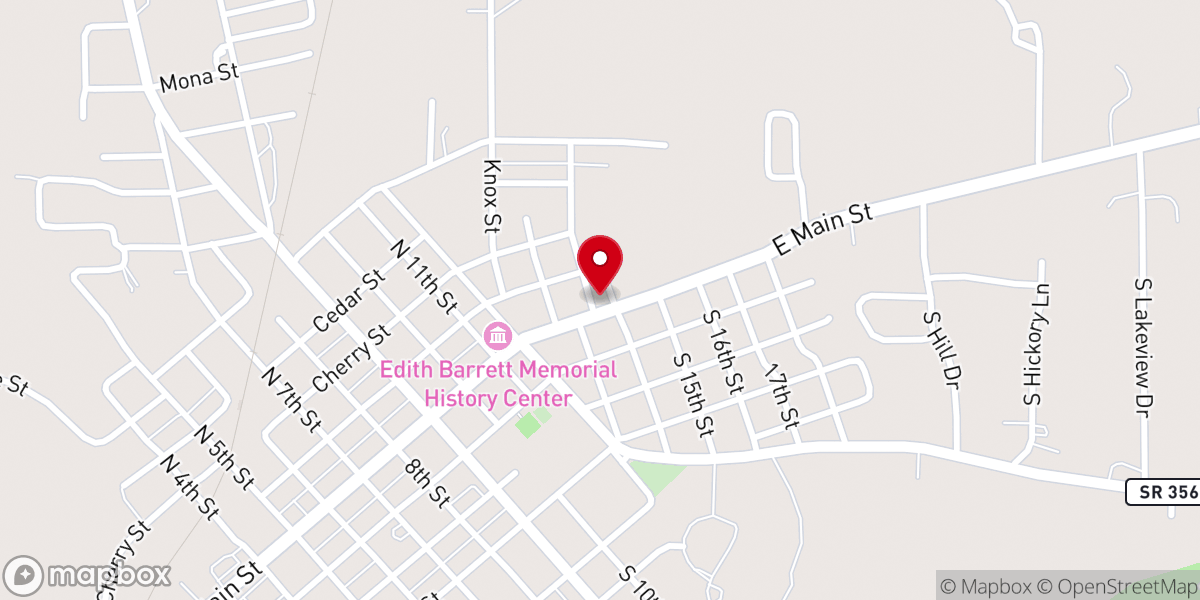 Map showing location of Christian Church Office