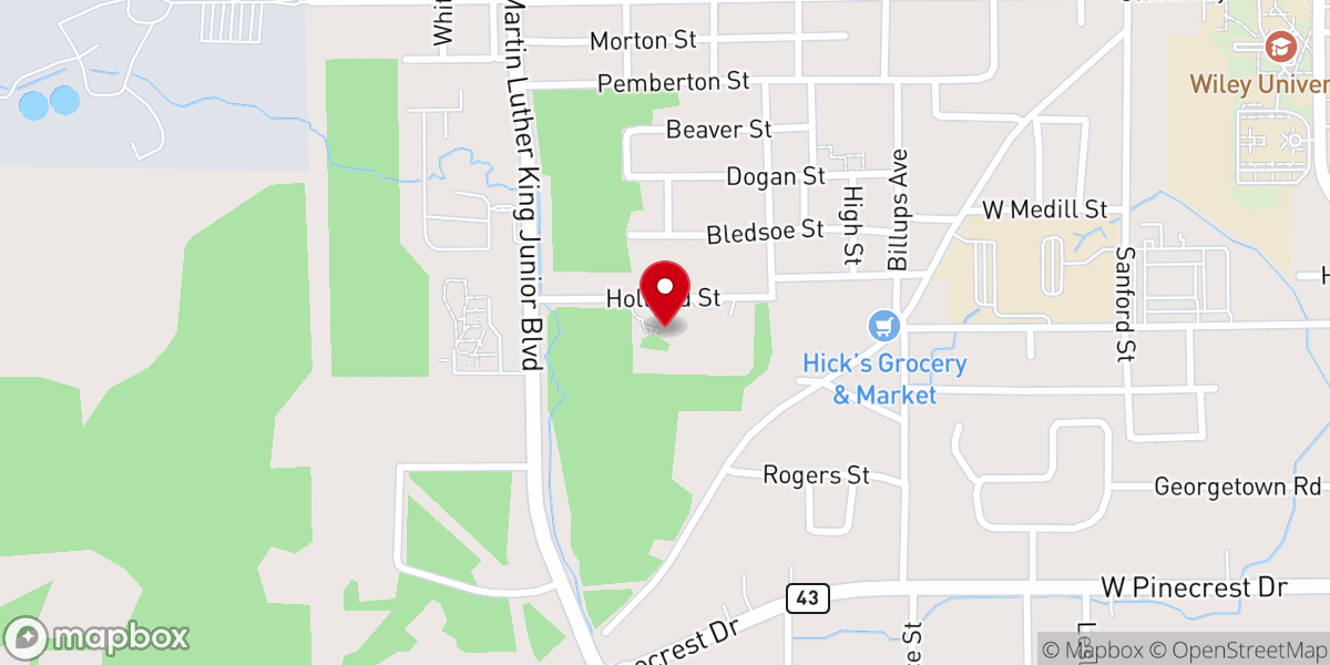 Map showing location of Gw Carver School/Anointing Grace Church