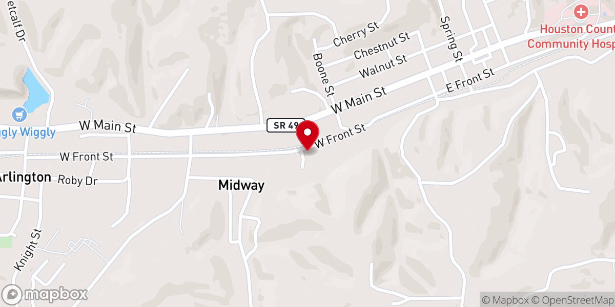 Map showing location of Bethesda Community Mission