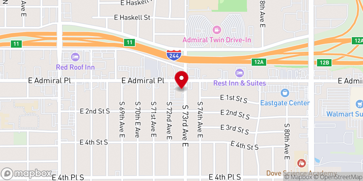 Map showing location of Breaking Bread Ministries