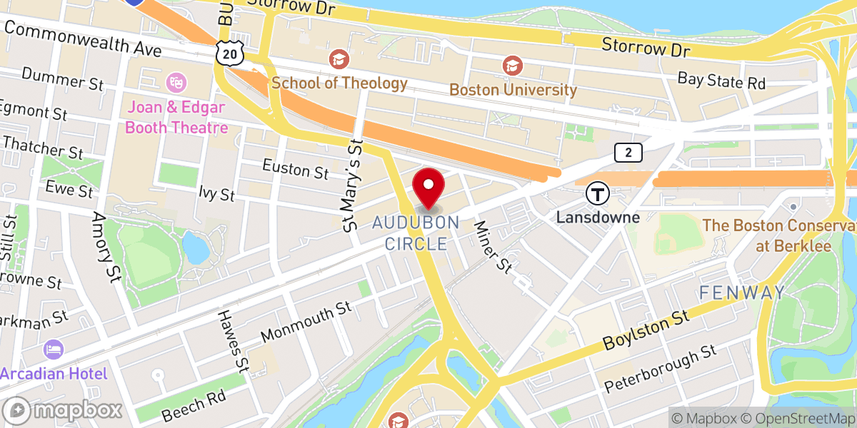 Map showing location of City Light Church Boston