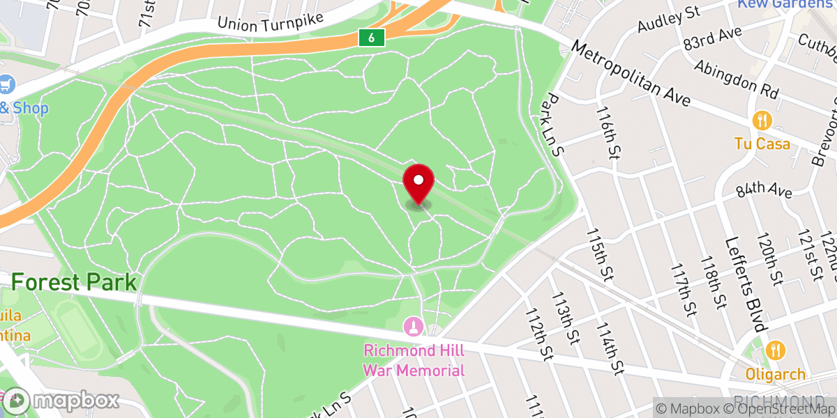 Map showing location of Forest Park