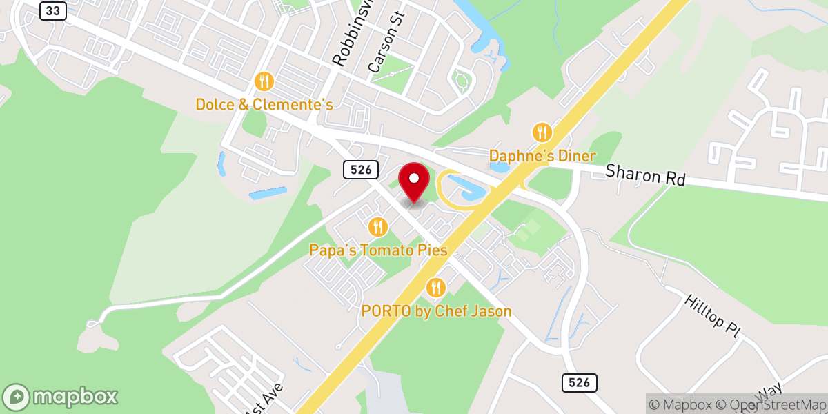 Map showing location of Robbinsville Baptist Church
