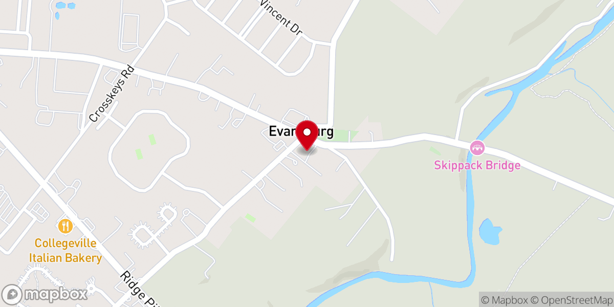 Map showing location of Saint James Episcopal Church