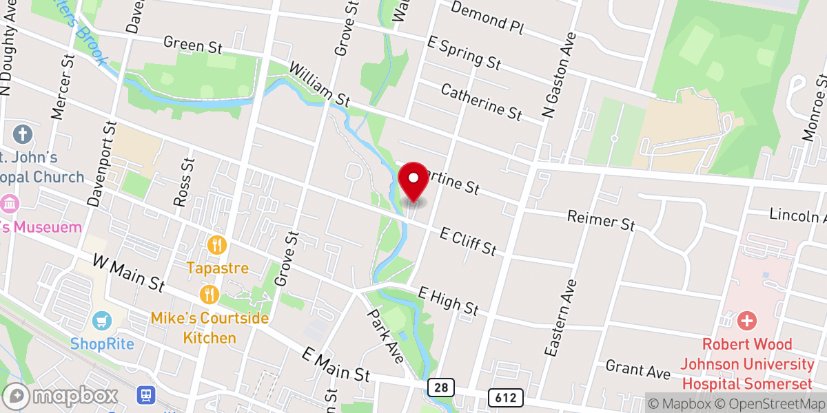 Map showing location of Unitarian Universalist Congregation of Somerset Hills