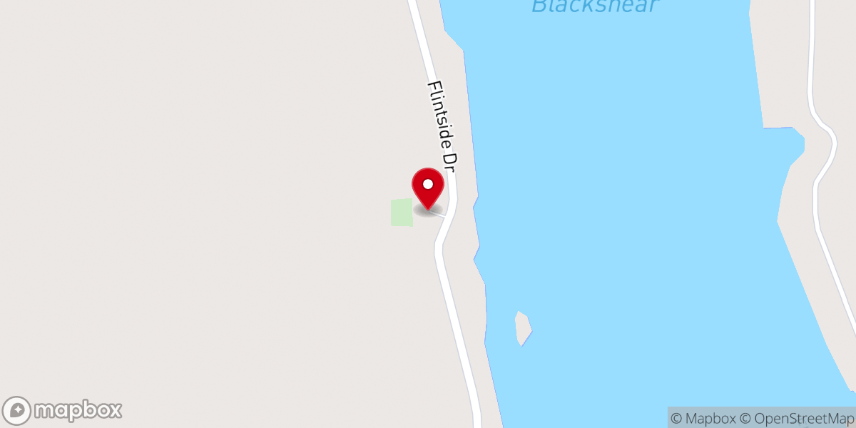 Map showing location of Lakeview Baptist Church