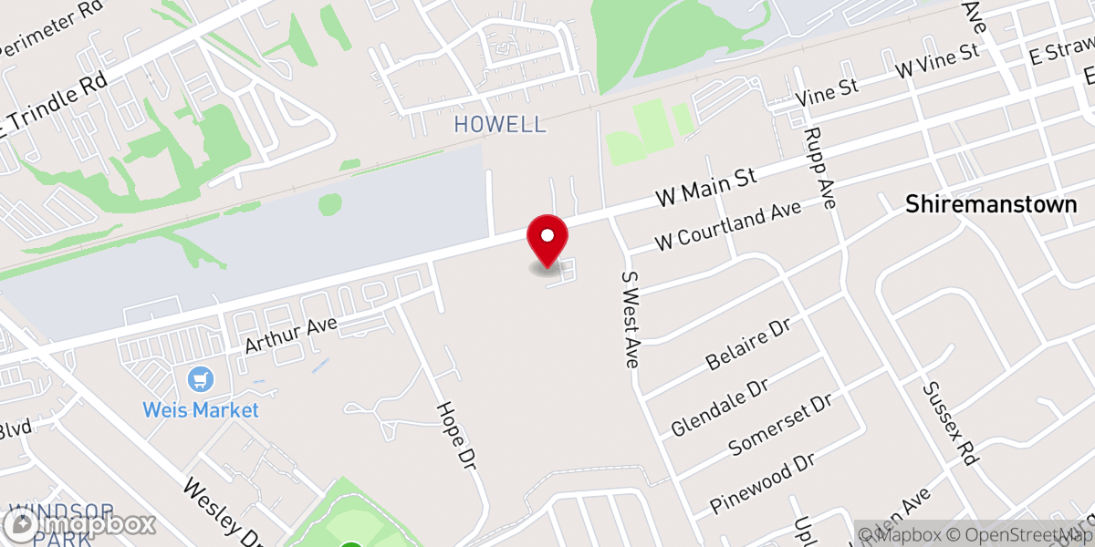 Map showing location of Mt. Olivet United Methodist Church