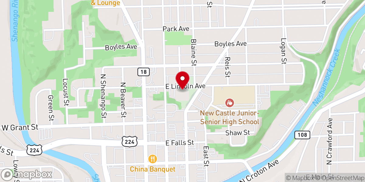 Map showing location of Scottish Rite Cathedral